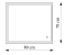 Дзеркало Aqua 80x70 88-Hra80s70-CWDd-mA з чорним профілем і LED підсвіткою