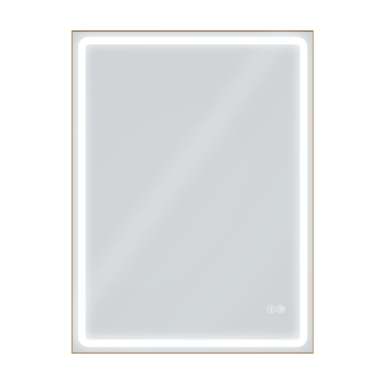 Дзеркало AquA PooL Aqua 60x80 88-Hra60s80-CWDd-mG з золотим профілем і Led підсвіткою