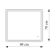 Дзеркало AquA PooL Aqua 80x70 88-Hra80s70-CWDd-mK з профілем матовий алюміній і LED підсвіткою