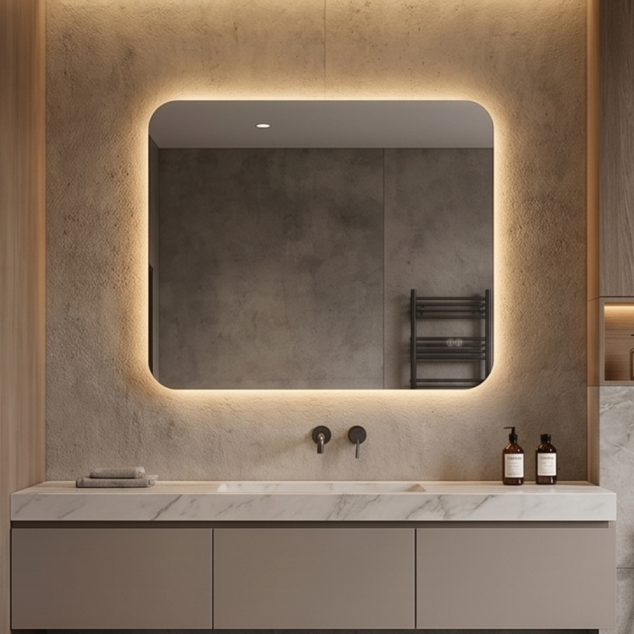 Дзеркало AquA PooL Ibiza Classic 80x70 88-Ibz80d70+CWDd з фоновою LED підсвіткою