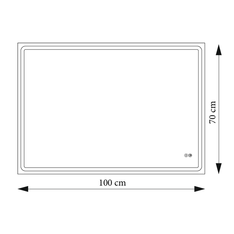 Дзеркало AquA PooL Nil 100x70 88-Nil100s70-CWDd з LED підсвіткою