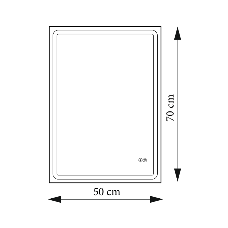 Дзеркало AquA PooL Nil 50x70 88-Nil50s70-CWDd з LED підсвіткою
