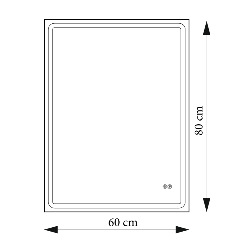 Дзеркало AquA PooL Nil 60x80 88-Nil60s80-CWDd з LED підсвіткою