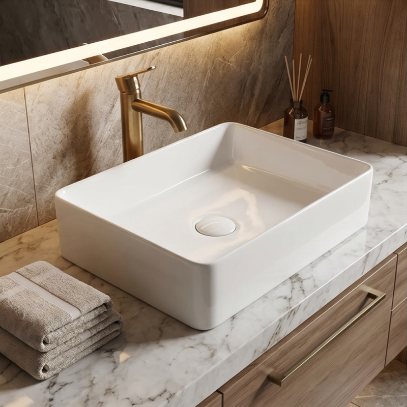 Раковина накладна AquA PooL Aqua 51 см біла глянцева 88AN5140