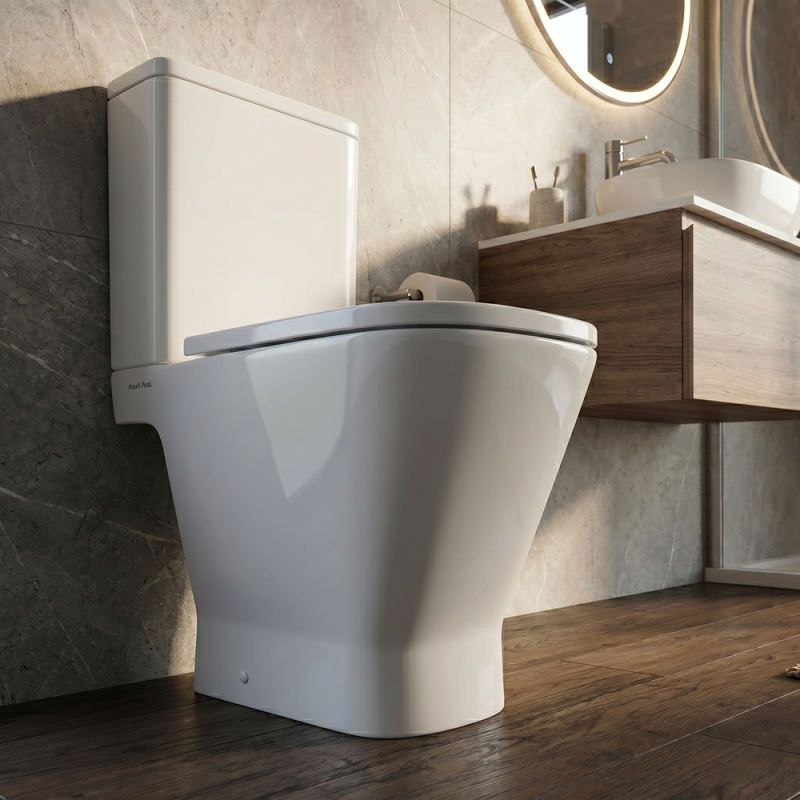 Унітаз підлоговий AquA PooL Ibiza Square Vortex Ultra Clean 88FBS610T03 с бачком і сидінням Soft Close