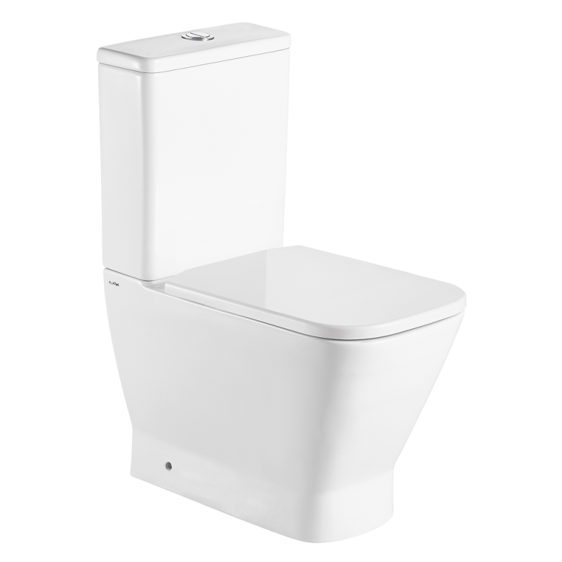 Унітаз підлоговий AquA PooL Ibiza Square Vortex Ultra Clean 88FBS630T03 с бачком і сидінням Soft Close