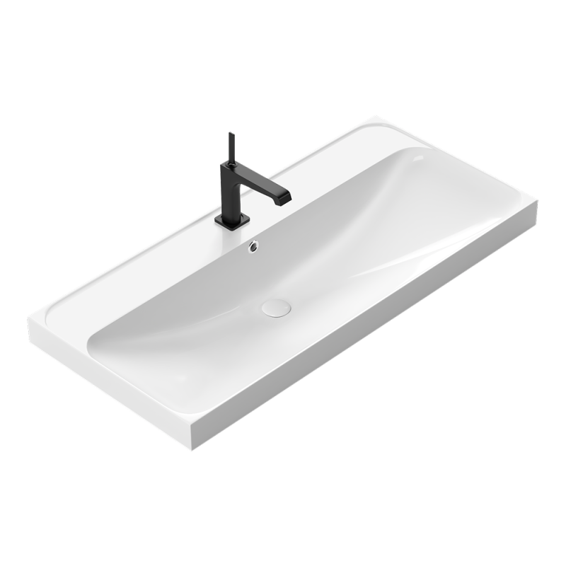 Раковина подвесная/мебельная AquA PooL Luna 100 см белая глянцевая 88LM10046