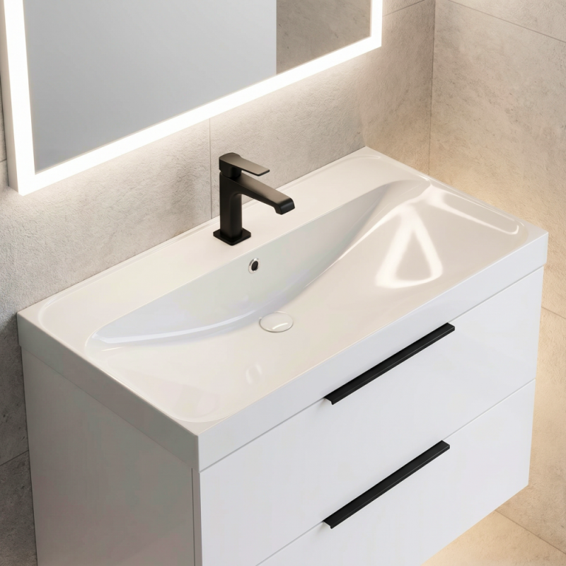 Раковина подвесная/мебельная AquA PooL Luna 70 см белая глянцевая 88LM7046