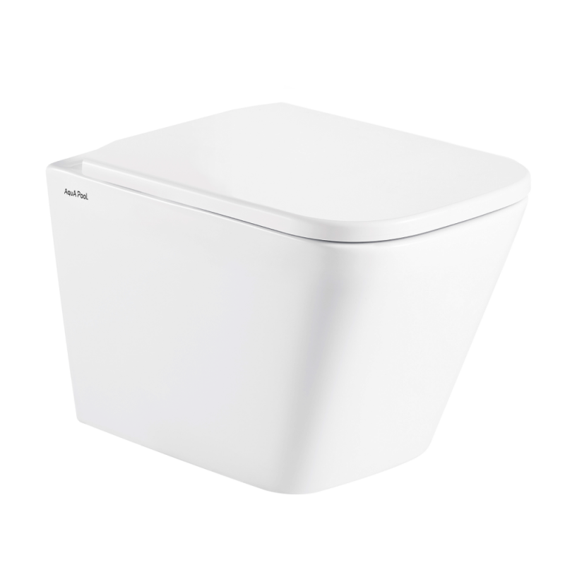 Унитаз подвесной AquA PooL Origin Square S Vortex Ultra Clean 88OS495T03 с сиденьем Soft Close