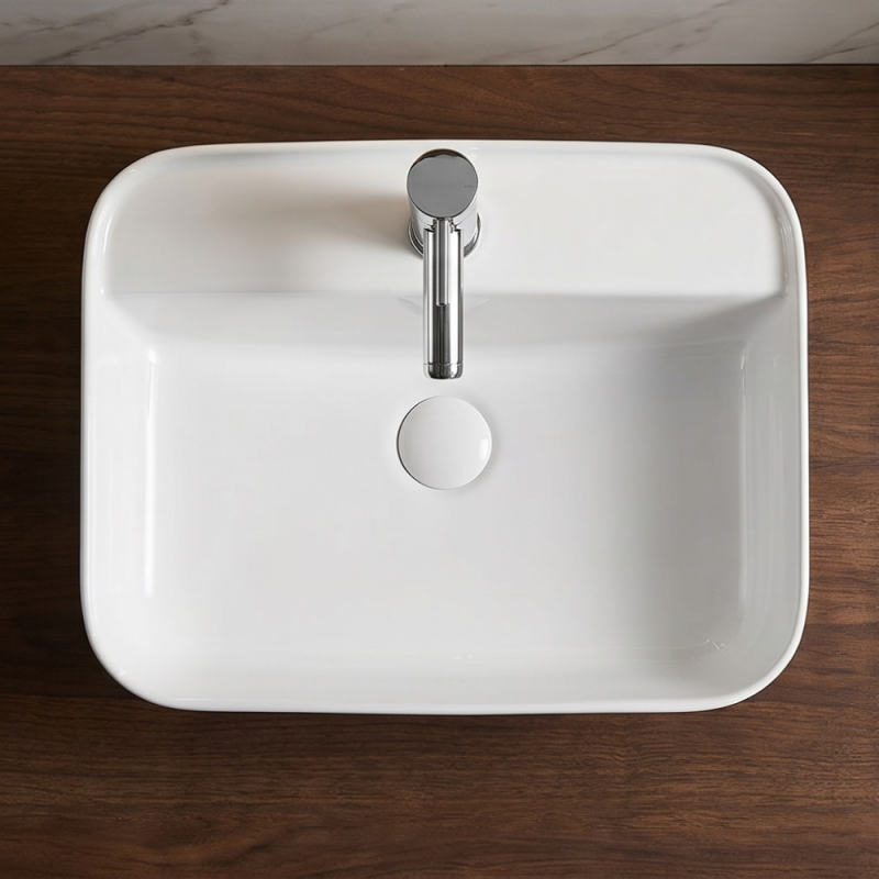 Раковина накладна AquA PooL Safir 50 см біла глянцева 88SN5040