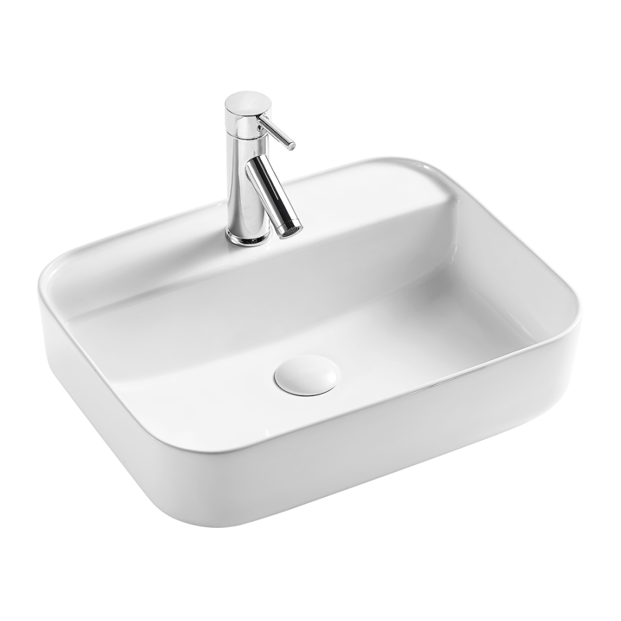 Раковина накладна AquA PooL Safir 50 см біла глянцева 88SN5040