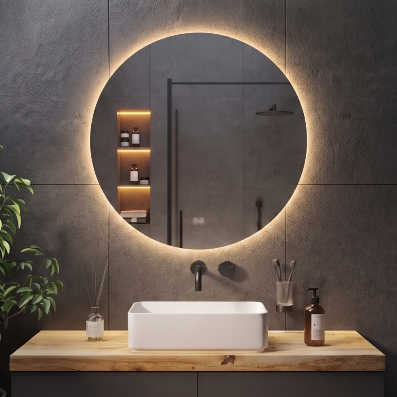 Дзеркало AquA PooL Nova Classic 80x80 88-Nva80d80+CWDd з фоновою LED підсвіткою