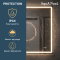 Дзеркало AquA PooL Aqua 60x80 88-Hra60s80-CWDd-mG з золотим профілем і Led підсвіткою